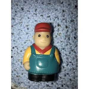 Battat Big Red Barn Farmer Blue Plastic Rubber‎ Cake Topper